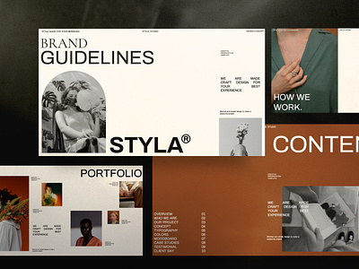 STYLA | Brand Guidelines Presentation brand guidelines branding editorial editorial design keynote powerpoint presentation social media template web design
