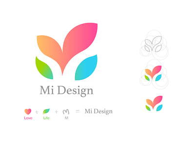 Mi Design Logo branding design illustration logo