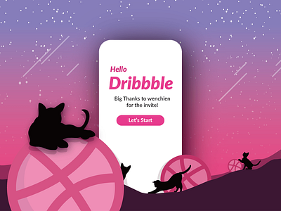 Hello Dribbble app branding design illustration logo ui
