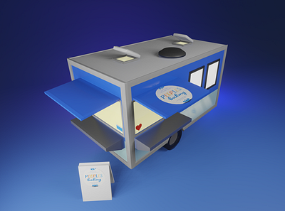 Food Cart 3d blender design food cart illustration
