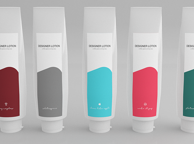 Designer lotion bottles! 3d blender illustration product shot