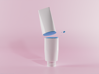 Toothpaste Chop 3d blender illustration