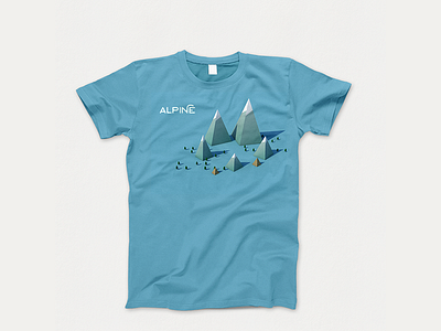 Alpine Release Tshirt 3d illustration low poly shirt
