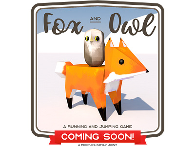 Fox and Owl 3d c4d characters game illustration low poly