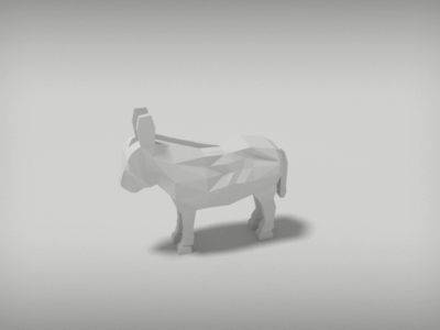 Fat little donkey WIP 3d blender donkey illustration low poly work in progress