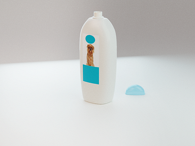 Dog Shampoo Bottle Render 3d blender product shot