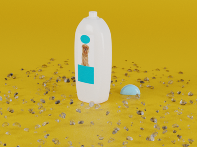 Bottle Render Wet 3d illustration product shot