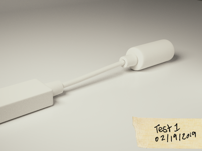 Plug what? In Where?! 3d illustration product shot