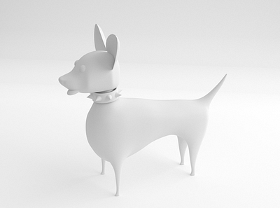 Heading into Friday and feeling good 3d blender dog doggo illustration