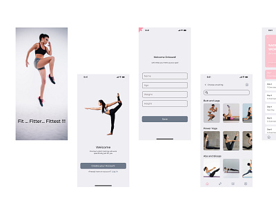 My Fitness App app design ui