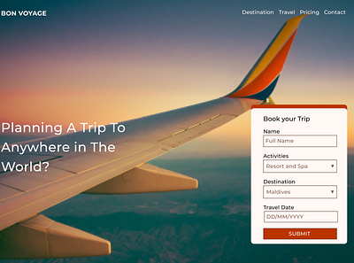 Bon Voyage dailyui dailyui003 ui ui design