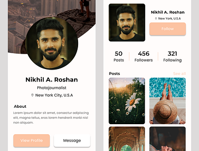 User profile 006 dailyui ui design