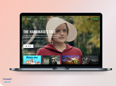 TV App challenge dailyui design figma hulu productdesign tvapp ui ui design