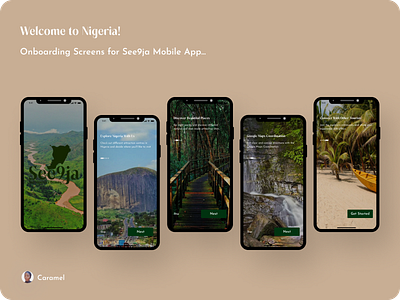 Welcome to Nigeria! app design figma figmadesign illustration nigeria onboarding productdesign tourism ui uidesign uidesigner uiinspiration uiux user