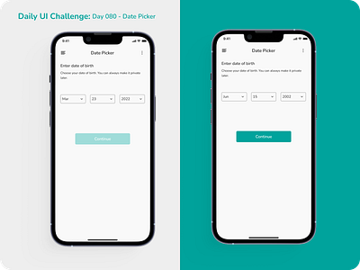 Date Picker animation challenge dailyui date design figma figmadesign picker productdesign ui uidesign uidesigner uiux ux visual