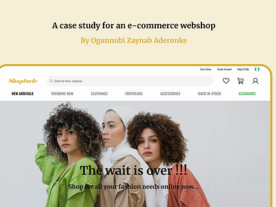 Shoptacle - A Complete Case Study