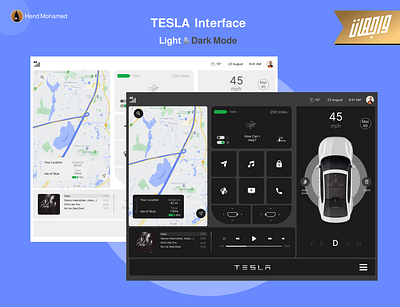 Tesla Interface Design ui