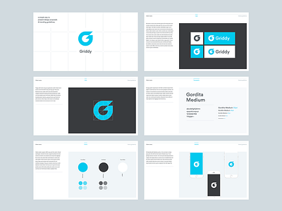 Griddy Branding/Styleguide brand branding grid guidelines logo proposal styleguide template typography