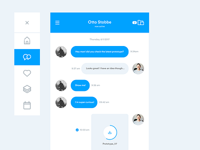 Daily UI 013 - Chat 013 chat conversation dailyui facebook interface message uichallenge