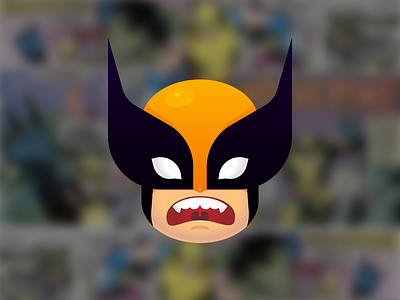 wolverine chibi icon chibi icon vector wolverine