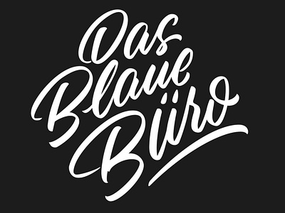 DasBlaueBuero brush lettering logo script