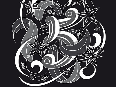 5 flourishes illustration lettering