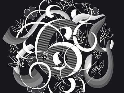 6 flourishes illustration lettering