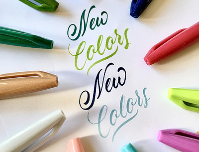 colors brush brushlettering lettering