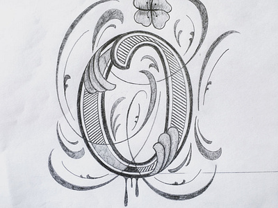 O flourishes illustration lettering