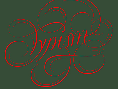 Typism flourishes lettering script