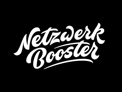 Netzwerkbooster lettering logo script