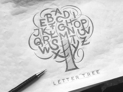 Lettertree flourishes lettering sketch