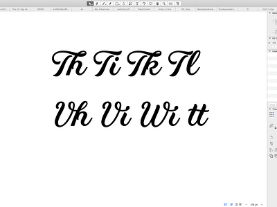 Ligatures Font flourishes font lettering script