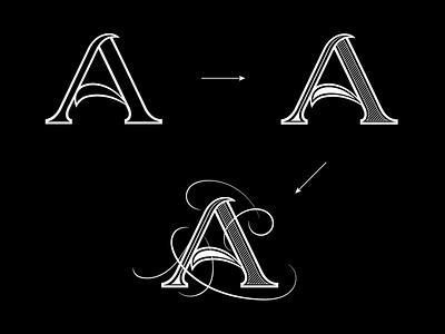 Flourish Alphabet design flourishes lettering