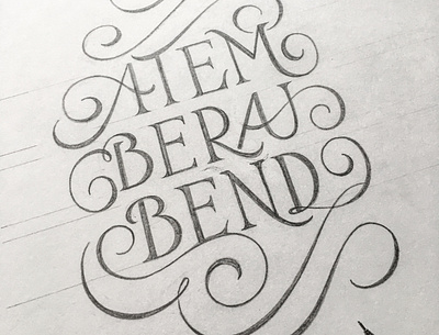 atemberaubend flourishes lettering sketch