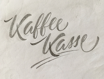 Kaffeekasse lettering script sketch