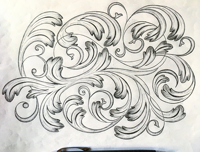 Flourishes Big flourishes lettering sketch