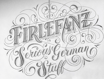 Firlefanz flourishes lettering script sketch
