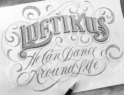 Luftikus flourishes lettering script texture