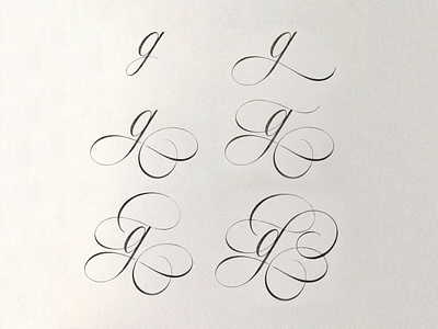 Evolution of the flourish flourishes lettering script sketch
