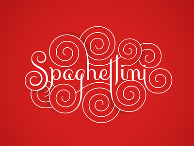 Spaghettini flourishes lettering script