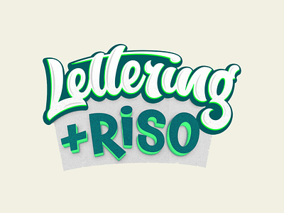 Lettering & Riso lettering logo script