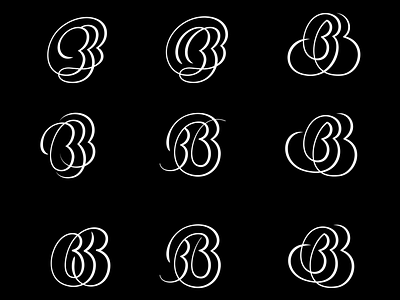 Monogram BBB versions bbb corporate design logo monogram script