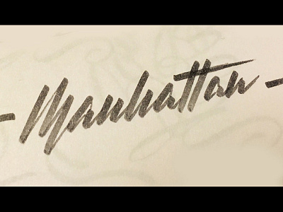 Manhattan brush lettering