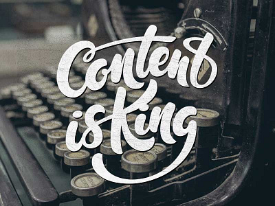 Content-is-king foto lettering script texture