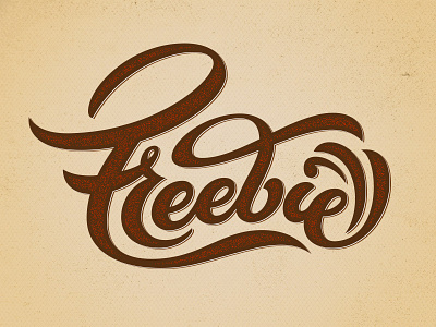 Freebie lettering script texture