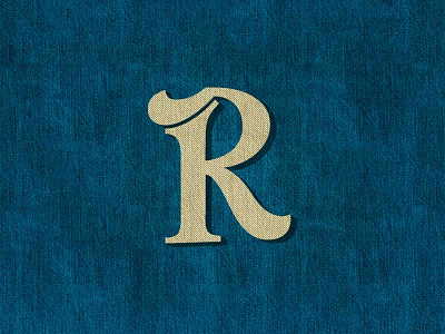 R lettering serif texture
