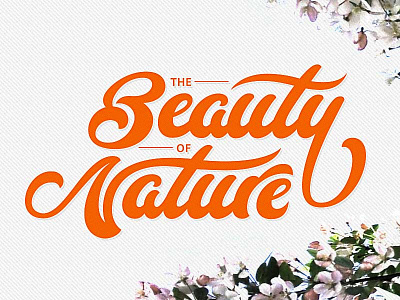 Beautyofnature foto lettering script texture