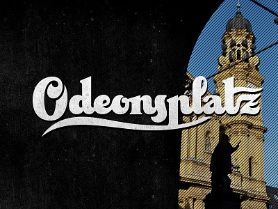 Odeonsplatz foto lettering script texture