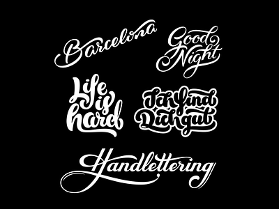 various lettering script